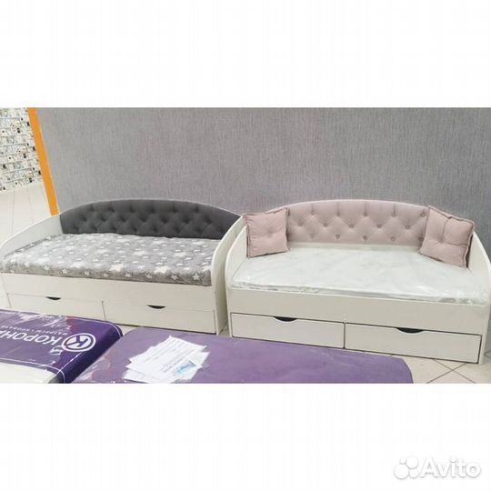 Кровать от 2х лет лдсп съёмный борт мягк спинка
