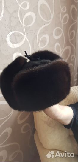 Норковая шапка мужская ушанка