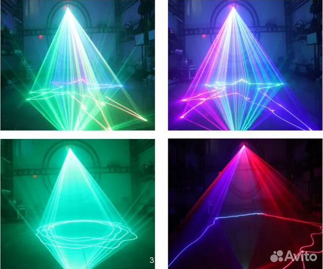 Лазерный проектор для дискотек RGB Alien