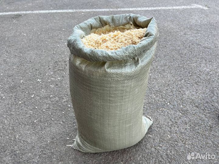 Опилки сухие в мешках (стружка)