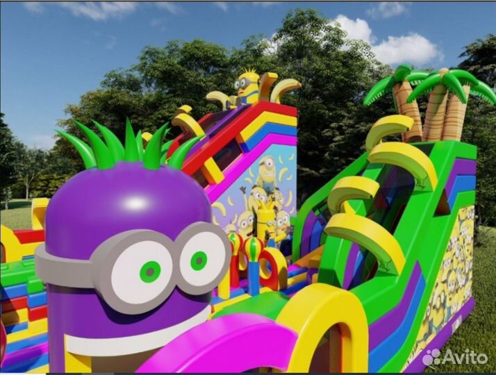 Батут для бизнеса Миньоны 15*10