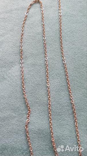 Золотая цепь якорная 55 см 585 пробы (звезда)