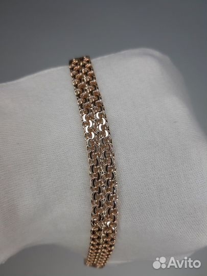 Золотой браслет Двойной Бисмарк 21гр на заказ