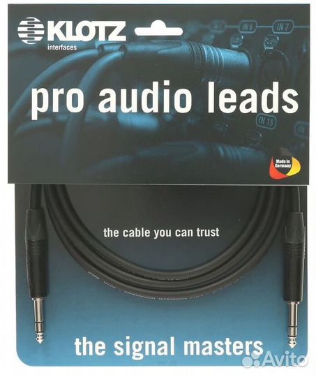 Инструментальный кабель Klotz B4PP1-0100, 1м