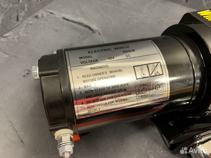 Лебедка Electric Winch 3000lbs/1360кг кевлар