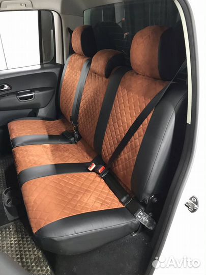 Авточехлы из алькантары на VW Tiguan 2 Автопилот