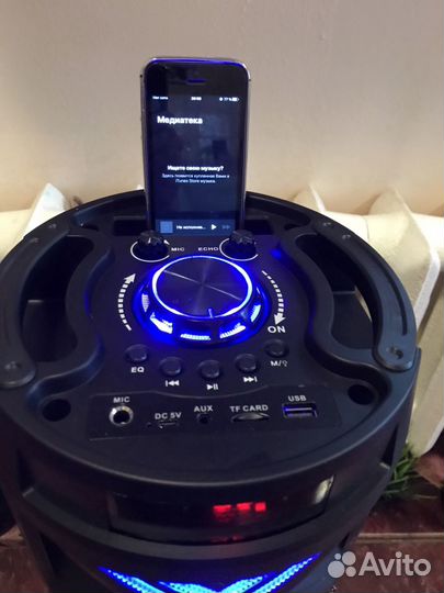 Колонка блютуз BT караоке портативная aux fm радио