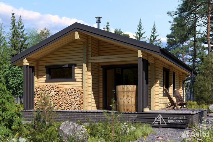 Баня 6х10 из профилированного бруса