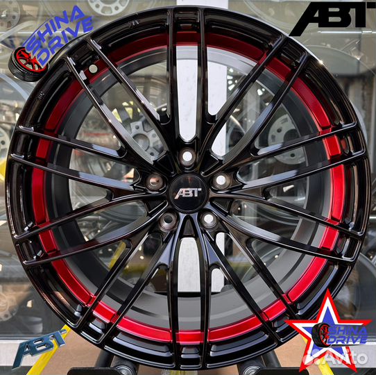 Диски ABT R19 5x114,3 Black Red Lip