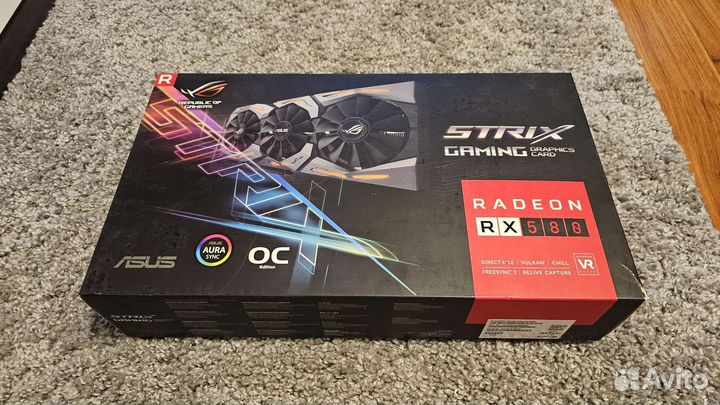 Видеокарта Asus Rog Strix RX-580 O8G Gaming 8Gb