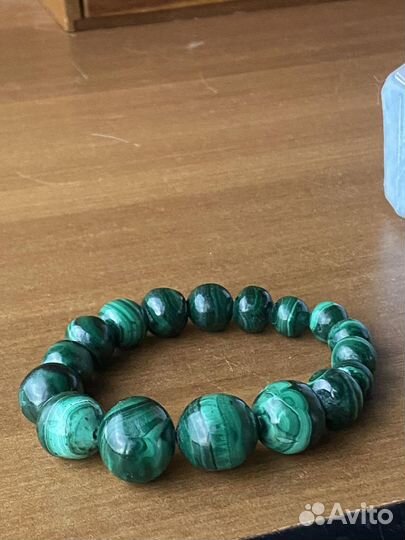 Браслет из природного Малахита Винтаж