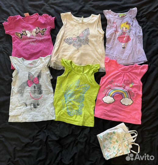 Большой пакет вещей для девочки 110 116