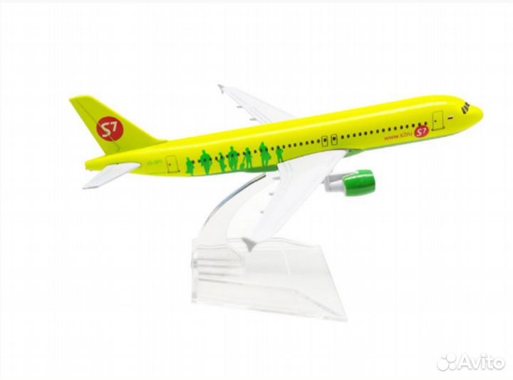 Статуэтка, модель самолета airbus a320 S7