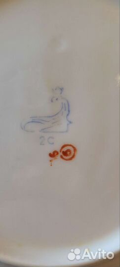 Фарфоровая тарелка СССР Богдановичский фз