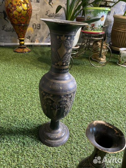 Вазы латунь Индия Винтаж