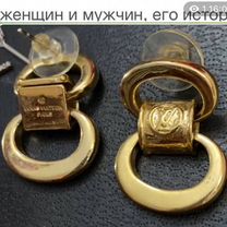 Серьги louis vuitton, цепь,каф,van cleef кулон