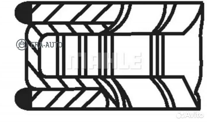 Mahle 44881N1 Колец поршневых комплект (на 1 цилин