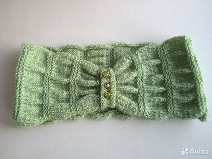Новая вязаная повязка на голову (ручная работа)
