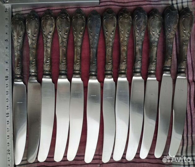 Ножи десертные посеребренные 1960 г