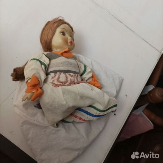 Кукла СССР, паричковая, на чайник, 1950года