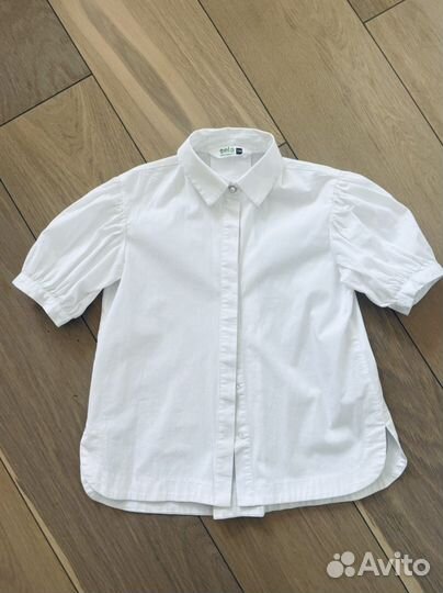 Блузка школьная белая 134 для девочки