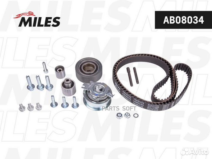 Miles AB08034 Комплект ремня грм VAG 1.2D/1.6D/2.0