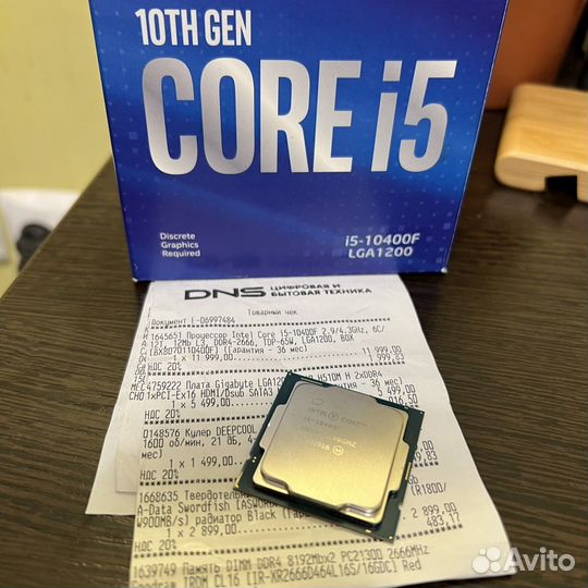 Процессор intel core i5 10400f