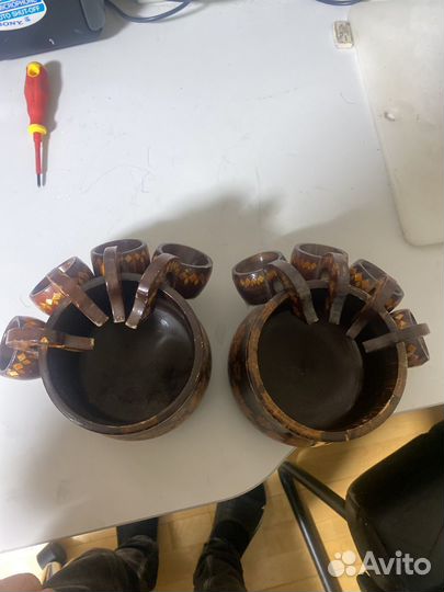 Деревянные горшочки плошки сковшиками СССР