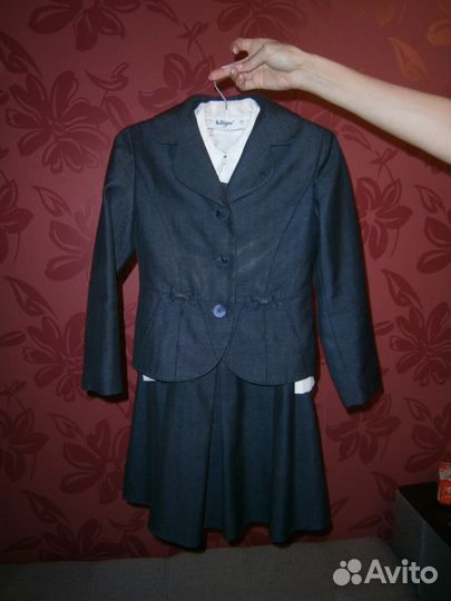 Школьная форма для девочки 128 серая