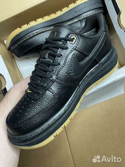 Nike AF1 Luxe меховые черный цвет