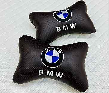 Подушки на подголовник BMW коричневые