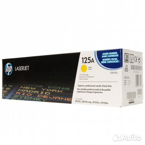 Лазерный картридж Hewlett Packard CB542A (HP 125A)