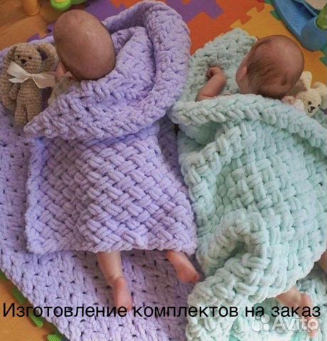 Пледы, шарфы, пинетки из Alize Puffy