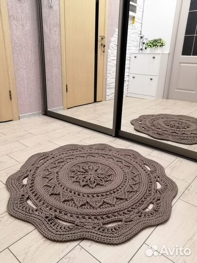 Ковёр новый, ручная работа, вязаный