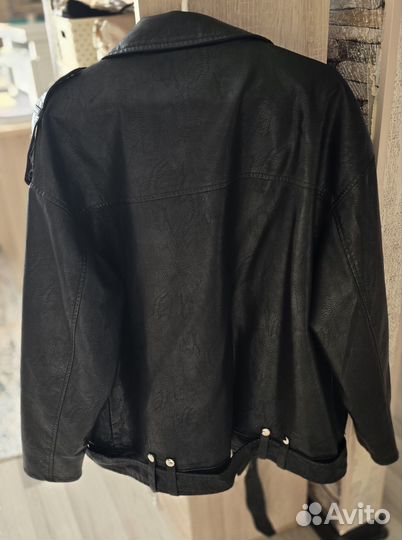 Кожаная куртка косуха женская