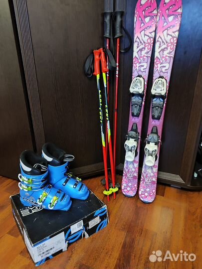 Горные лыжи 100 с ботинками 20,5 комплект