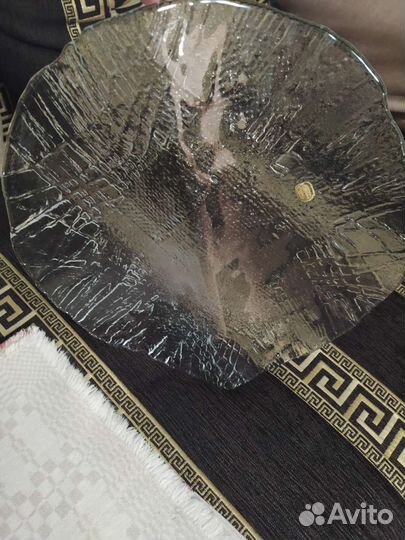 Ваза Богемия Блюдо Богемия Ваза с оленем на гербе