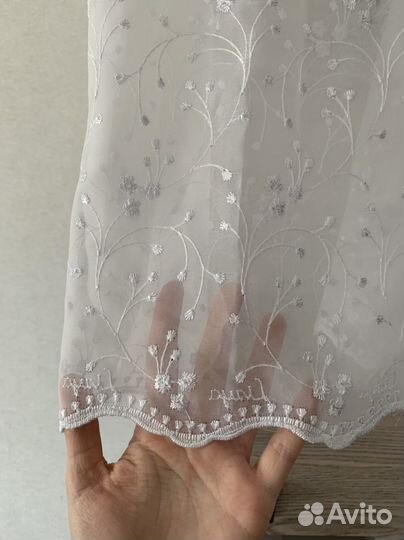 Тюль шифон с вышивкой