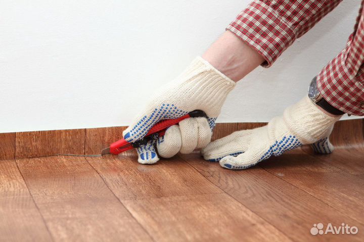 Укладка ламината, линолеума
