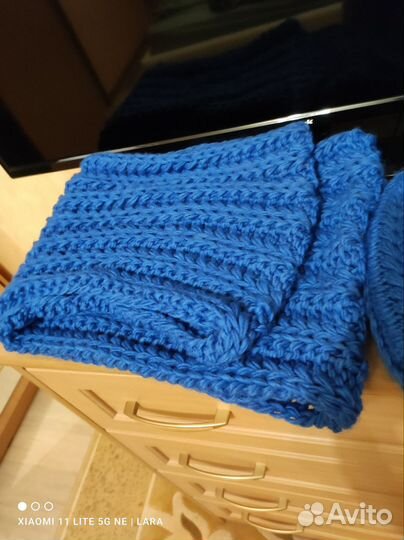 Зимний комплект шапка и снуд женский