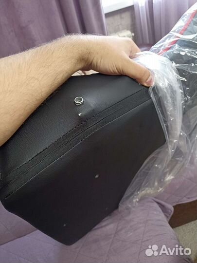 Компьютерные кресла красные (с подножкой)