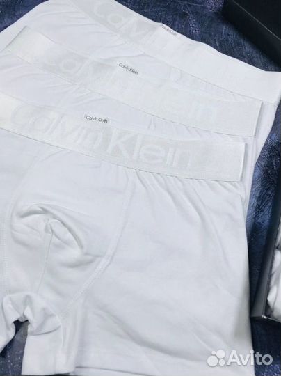 Трусы мужские боксеры calvin klein белые арт.1059