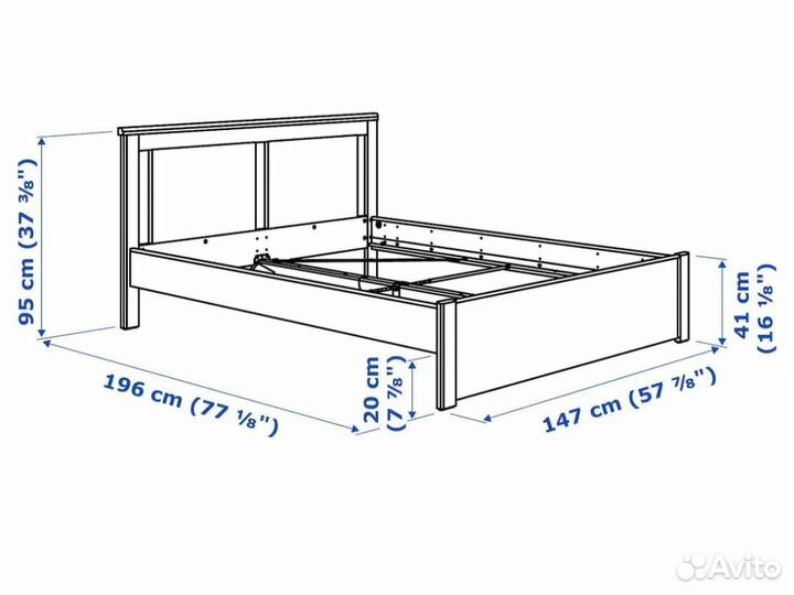 Кровать Икеа / IKEA 140 x 200