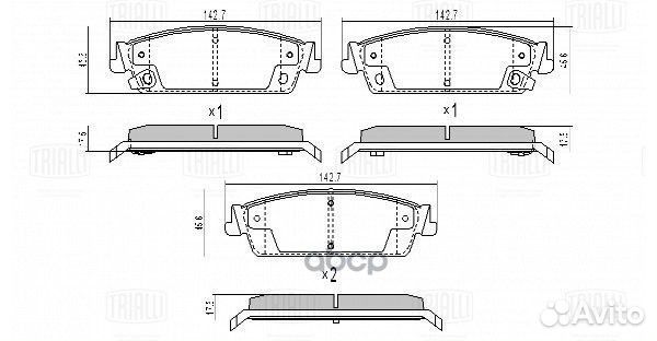 Колодки торм. для а/м Chevrolet Tahoe (07) /Cad