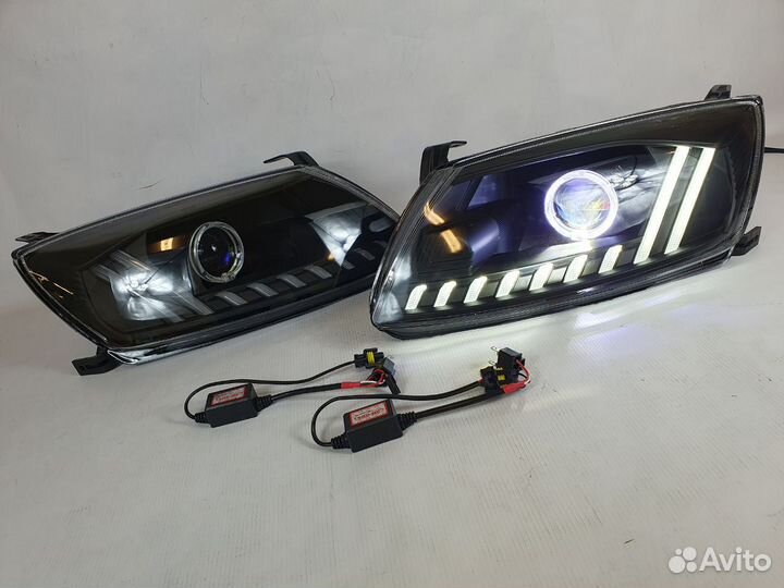 Тюнинг фары Лада Гранта в стиле Ауди Bi-LED линзы