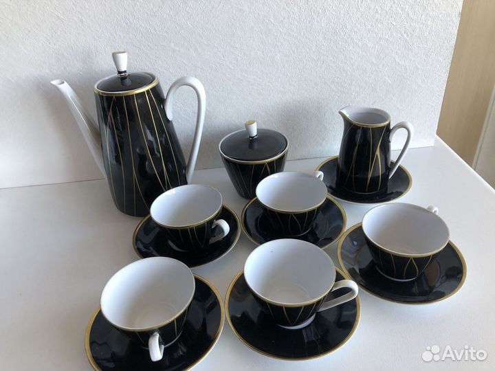 Винтажный кофейный сервиз Kahla. гдр