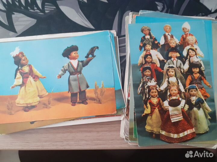 Открытки 1967-1968 куклы в национальных костюмах