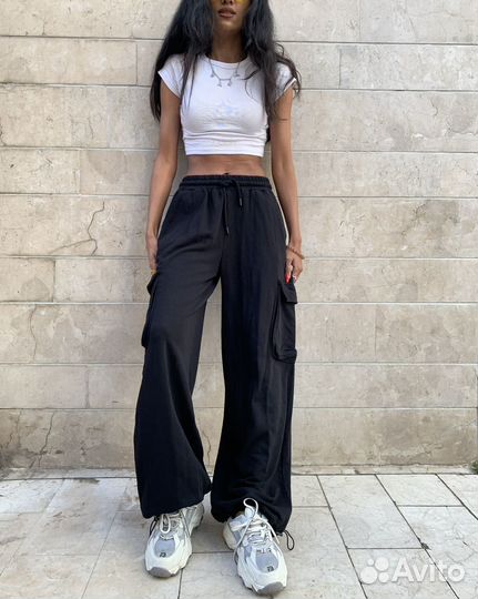 Штаны спортивные карго шаровары хлопок