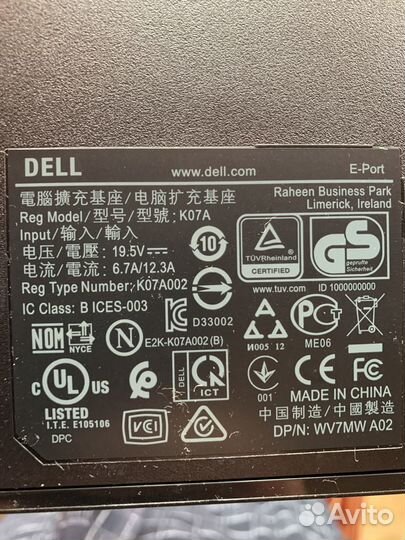 Док-станция dell K07A