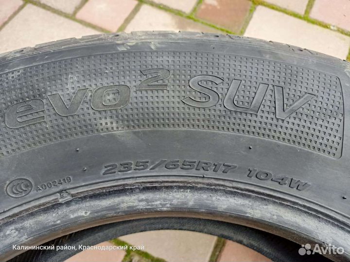 Hankook Ventus S1 Evo2 SUV K117A 235/65 R17 104W
